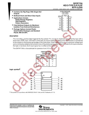 SN74F174ADRG4 datasheet  